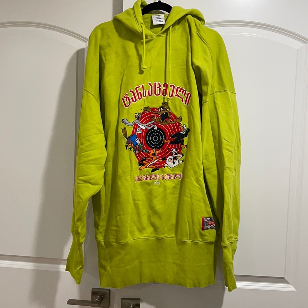 Vetements Oversize Cartoon Cotton Jersey Hoodie